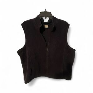 L.L. Bean Women’s Sz 2 XL Vest Black Fleece